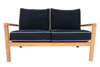 Royal Teak Coastal Wooden Set with Two Club Chairs or Miami Coffee Table and 2-Seater Loveseat
