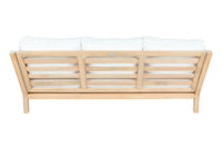Royal Teak Coastal Set with 3-Seat Sofa and Two Club Chairs and Miami Coffee Table with Off White or Navy or Spa or Granite Cushion