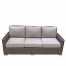 Royal Teak Sanibel Wicker Deep Seating Set with Two Club Chair or Sofa or Ottoman or Coffee Table and Side Table