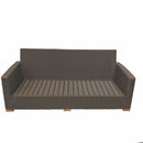 Royal Teak Sanibel Wicker Deep Seating Set with Two Club Chair or Sofa or Ottoman or Coffee Table and Side Table