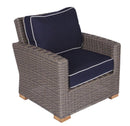 Royal Teak Sanibel Wicker Deep Seating Set with Two Club Chair or Sofa or Ottoman or Coffee Table and Side Table