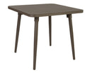 BFM Seating Fresco 4-Leg Dining Height Table With Solid Aluminum Top And Bronze Powder Coat