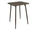 BFM Seating Fresco 4-Leg Bar Height Table With Walnut Synthetic Wood Top And Bronze Powder Coat Aluminum