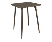 BFM Seating Fresco 4-Leg Bar Height Table With Walnut Synthetic Wood Top And Bronze Powder Coat Aluminum