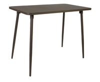 BFM Seating Fresco 4-Leg Bar Height Table With Walnut Synthetic Wood Top And Bronze Powder Coat Aluminum