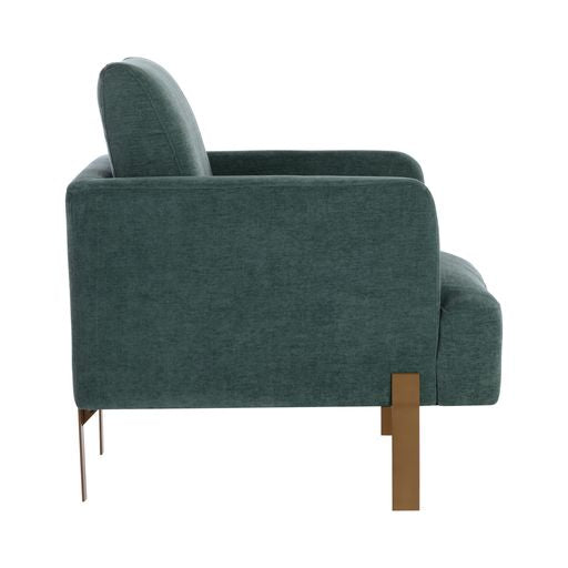 Sunpan Lorilyn Lounge Chair - Belfast Heather Grey / Danny Sage Green