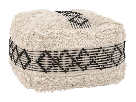 Zuo Modern Pisco Ottoman in Beige & Black
