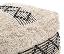 Zuo Modern Pisco Ottoman in Beige & Black