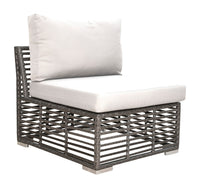 Panama Jack Outdoor Graphite Modular Armless Chair with Cushions