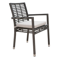 Panama Jack Outdoor Graphite Stackable Arm Chair