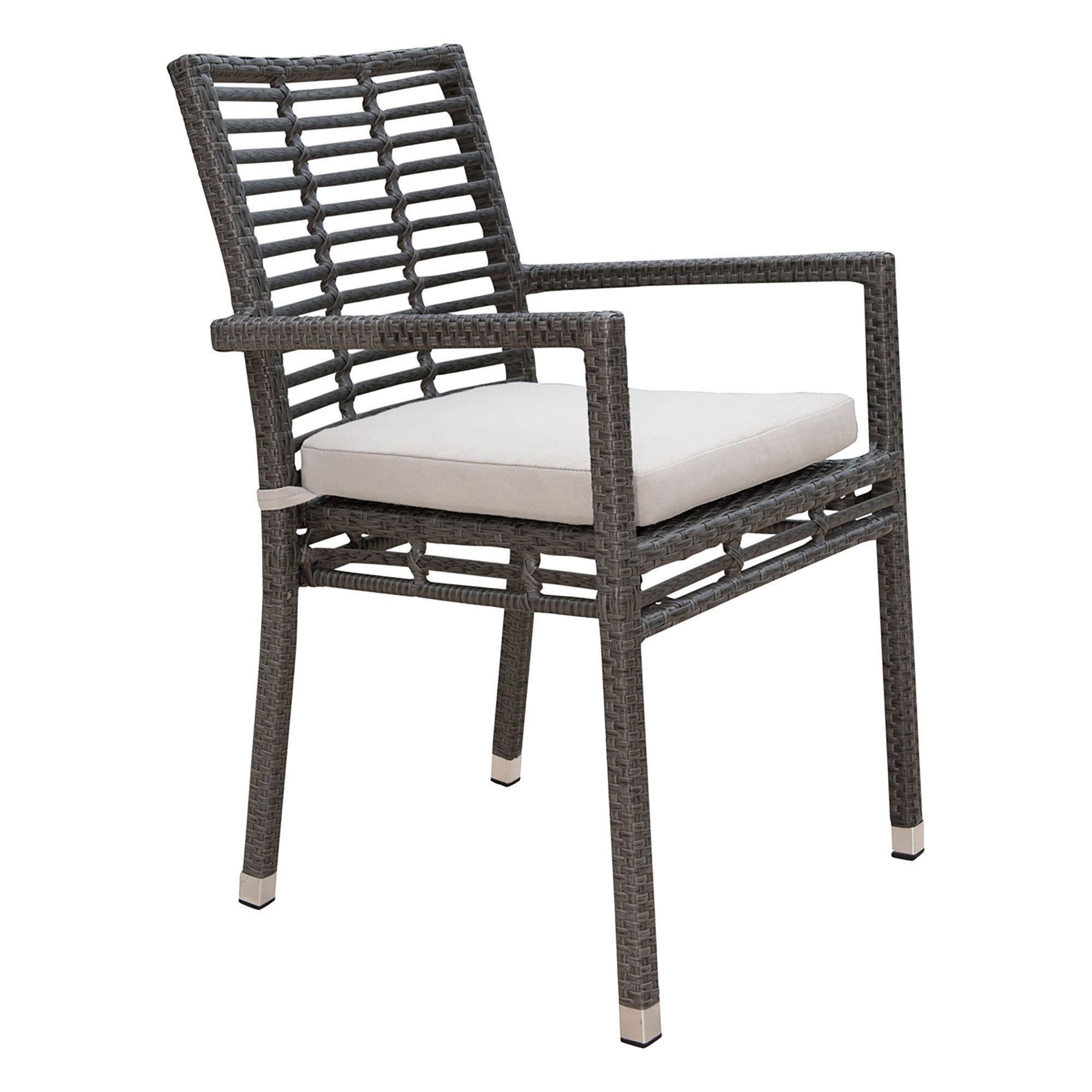 Panama Jack Outdoor Graphite Stackable Arm Chair