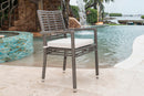 Panama Jack Outdoor Graphite Stackable Arm Chair