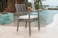 Panama Jack Outdoor Graphite Stackable Arm Chair
