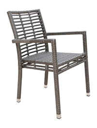 Panama Jack Outdoor Graphite Stackable Arm Chair