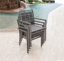 Panama Jack Outdoor Graphite Stackable Arm Chair