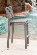 Panama Jack Outdoor Graphite Stackable Barstool