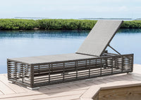 Panama Jack Outdoor Graphite Chaise Lounge with Wheels