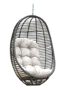 Panama Jack Outdoor Graphite Woven Hanging Chair with Cushion