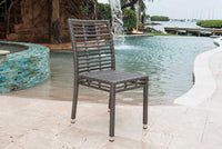 Panama Jack Outdoor Graphite Stackable Side Chair