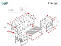 Panama Jack Outdoor Dana Point 4-Piece Seating Set