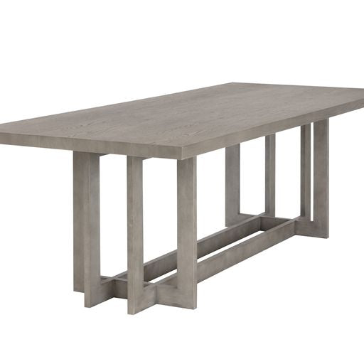 Sunpan Disera Dining Table 96'' in Ash Grey / Dark Brown / Natural