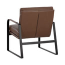 Sunpan Sterling Lounge Chair Missouri Mahogany Leather / Missouri Stone Leather