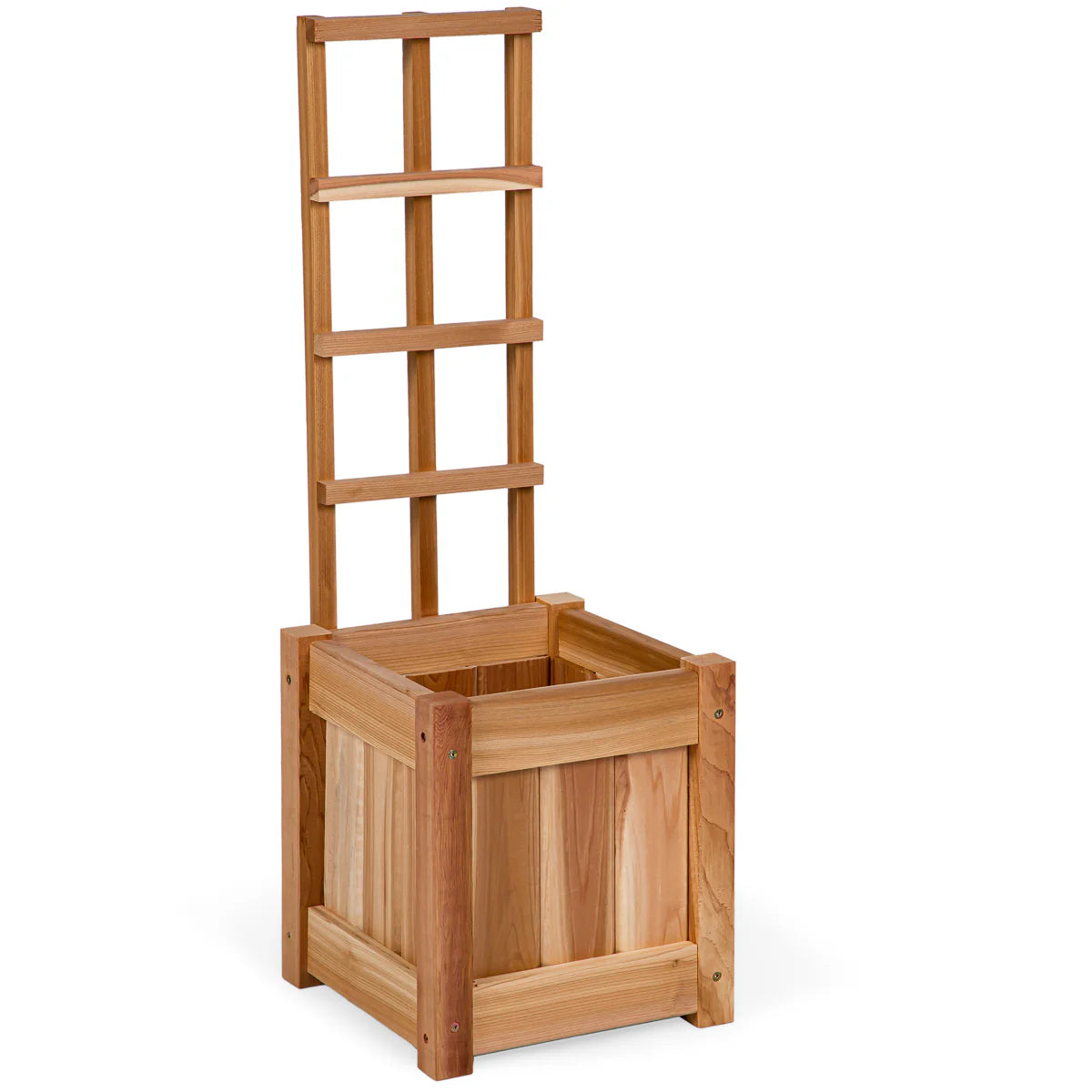 All Things Cedar 12w x 12d x 13h Set of 2 Planter Box's with Trellis