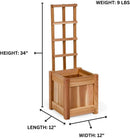All Things Cedar 12w x 12d x 13h Set of 2 Planter Box's with Trellis