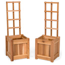 All Things Cedar 12w x 12d x 13h Set of 2 Planter Box's with Trellis
