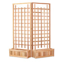 All Things Cedar Twin 30" Planter Boxes & Trellis Privacy Screen