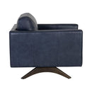 Sunpan Rogers Armchair Cortina Black / Cortina Ink / Shalimar Tobacco Leather