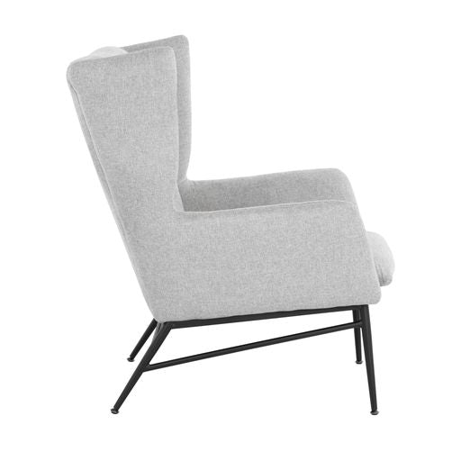 Sunpan Kasen Lounge Chair Belfast Heather Grey / Belfast Navy