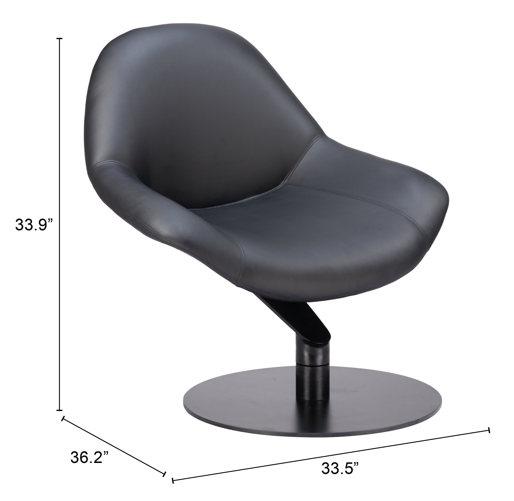 Zuo Modern Poole Accent Chair Black