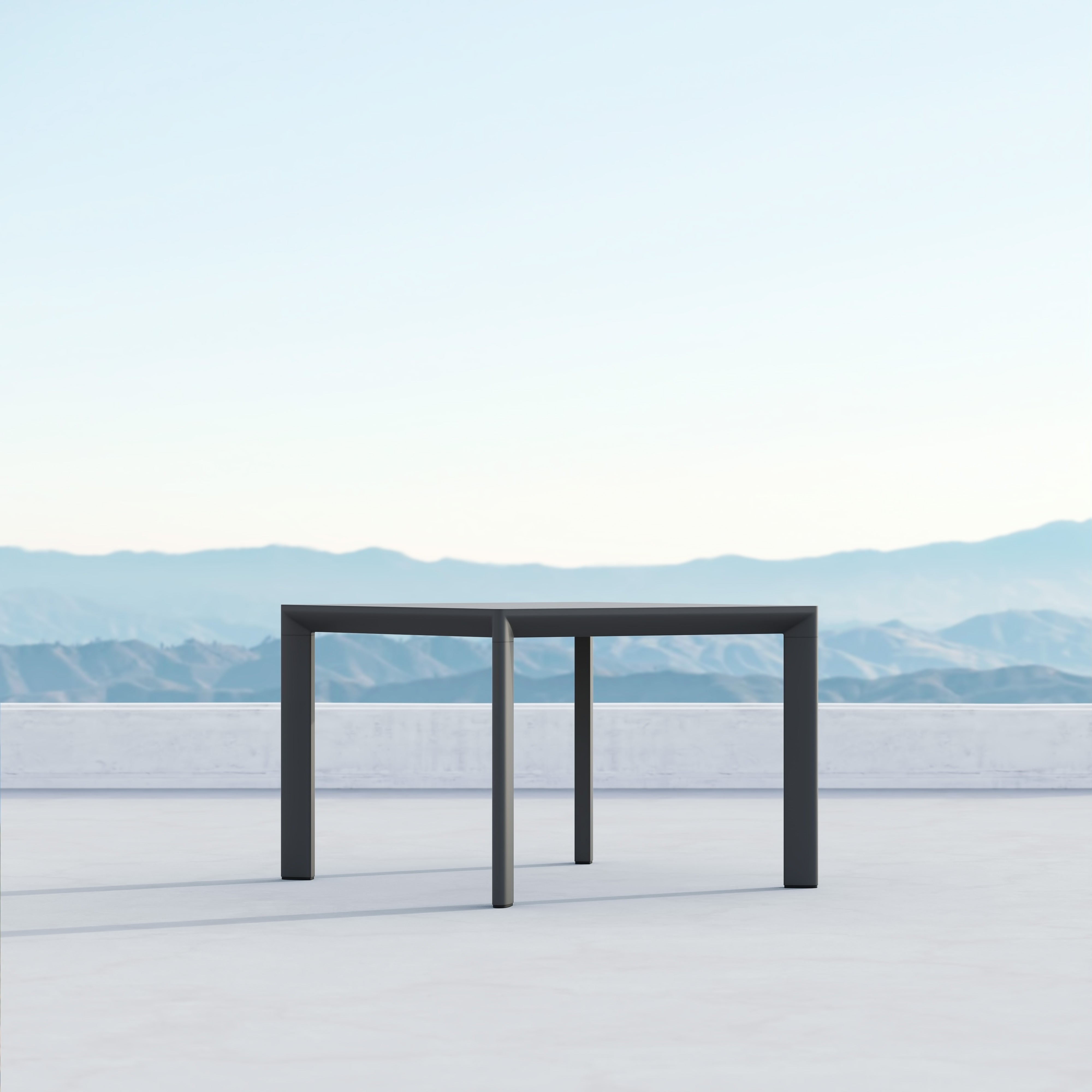 Azzurro Living Porto 43 Dining Table - White / Charcoal