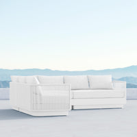 Azzurro Living Porto Sectional Sofa In Matte White/Charcoal Aluminum Frame - Build Your Own