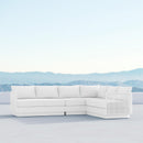 Azzurro Living Porto Sectional Sofa In Matte White/Charcoal Aluminum Frame - Build Your Own