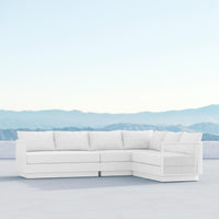 Azzurro Living Porto Sectional Sofa In Matte White/Charcoal Aluminum Frame - Build Your Own