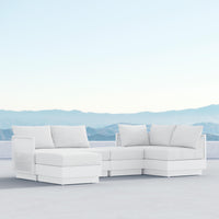 Azzurro Living Porto Sectional Sofa In Matte White/Charcoal Aluminum Frame - Build Your Own