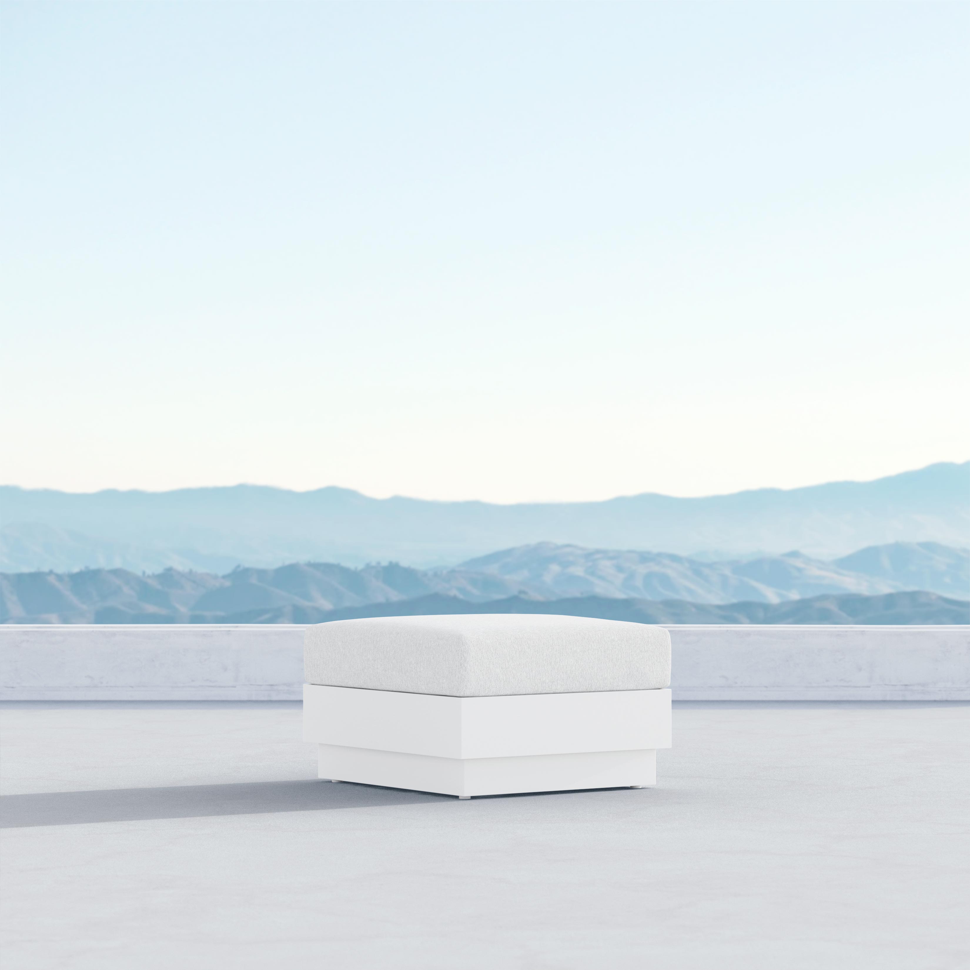 Azzurro Living Porto Ottoman - White
