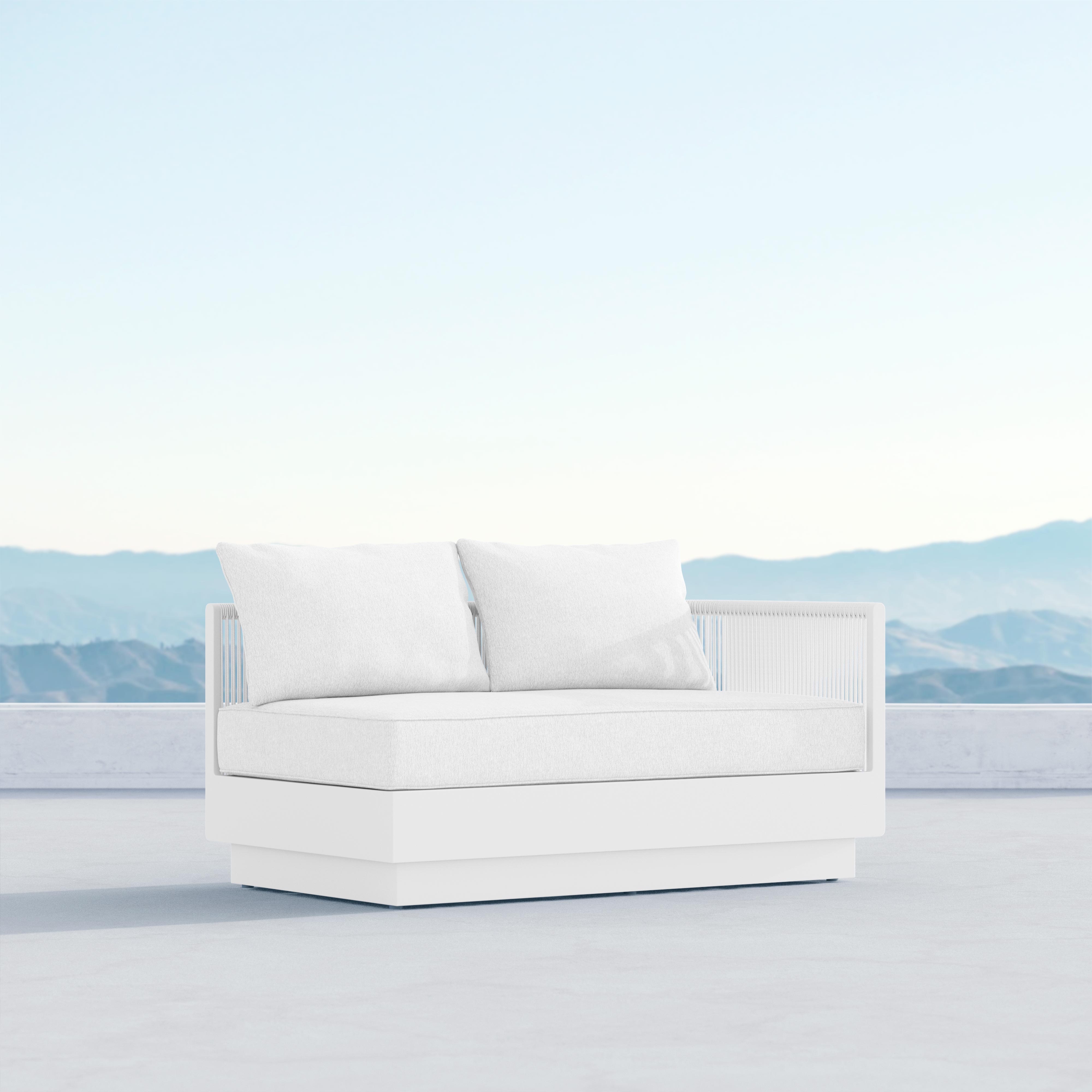 Azzurro Living Porto Sectional Sofa In Matte White/Charcoal Aluminum Frame - Build Your Own