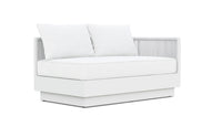 Azzurro Living Porto Sectional Sofa In Matte White/Charcoal Aluminum Frame - Build Your Own