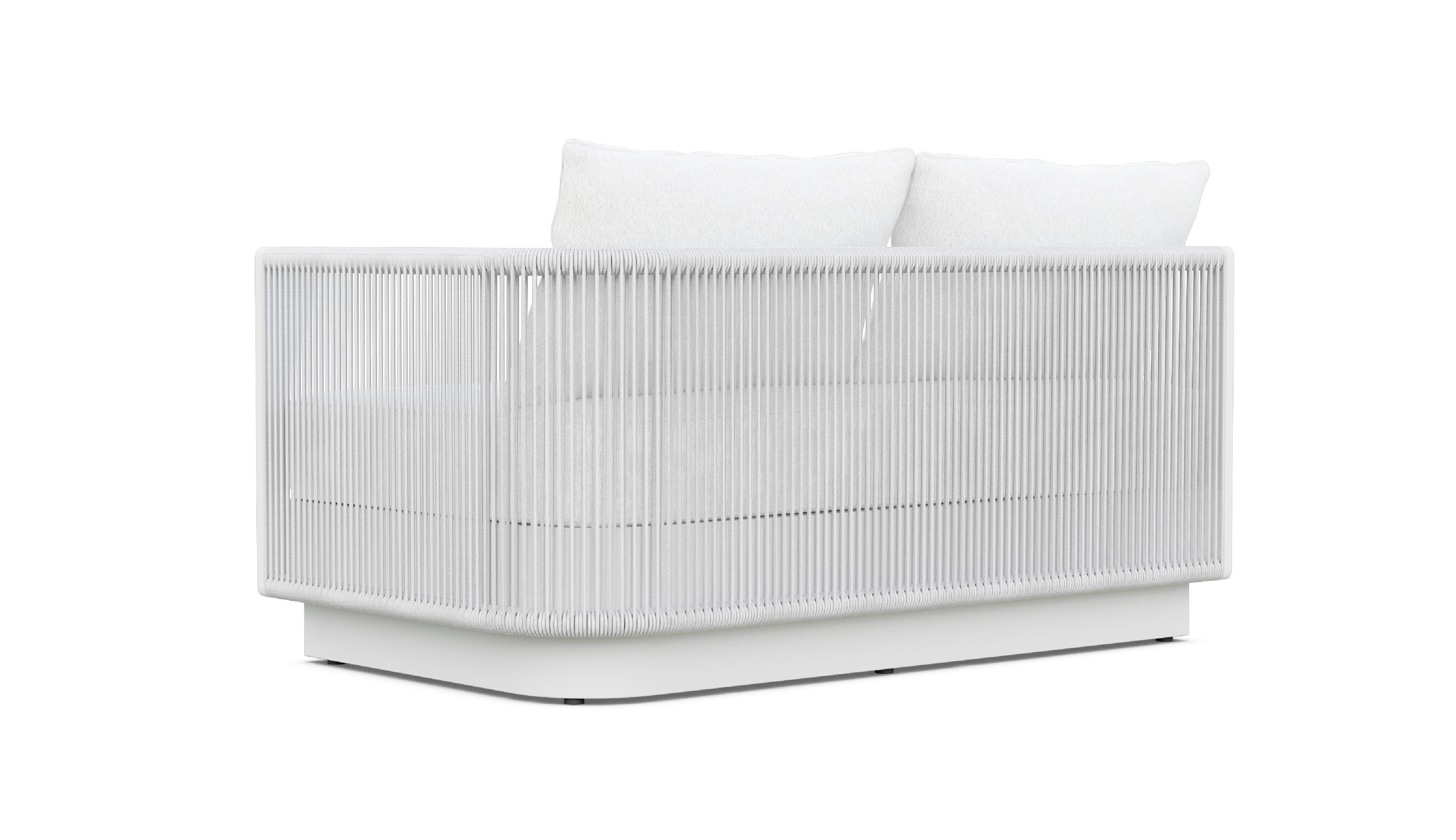 Azzurro Living Porto Sectional Sofa In Matte White/Charcoal Aluminum Frame - Build Your Own