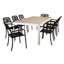 International Home Miami Atlantic Oosterdam 9 Piece Rectangular Patio Dining Set