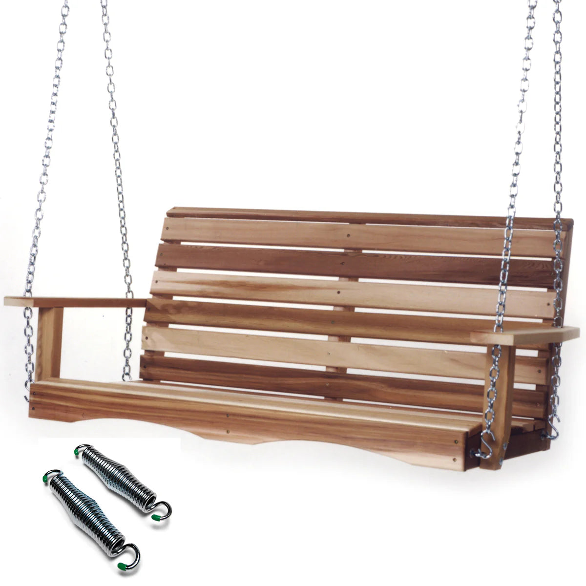 All Things Cedar 4-ft Porch Swing with Comfort Swing Springs