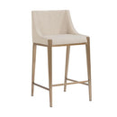 Sunpan Dionne Counter Stool in Monument Oatmeal / Monument Pebble