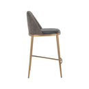 Sunpan Dover Counter Stool in Bravo Portabella-Sparrow Grey / Napa Stone-Polo Club Stone