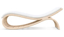 Azzurro Living Paloma Wave Lounge Chair With Matte White Aluminum Frame And Almond All-Weather Wicker