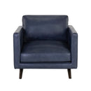 Sunpan Rogers Armchair Cortina Black / Cortina Ink / Shalimar Tobacco Leather