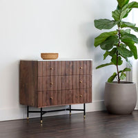 Sunpan Wellington Chest Black / White Marble