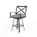 Sunset West La Jolla Aluminum Swivel Barstool with Cushion